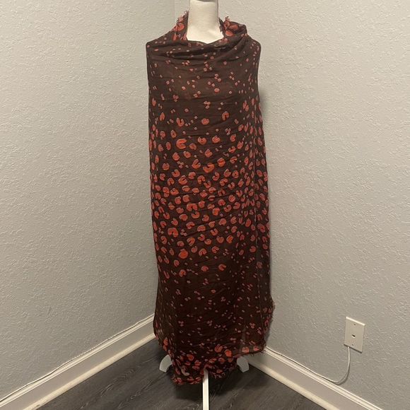 Louis Vuitton Leopard Giant Scarf Sarong Wrap Shawl XL cashmere silk blend - Picture 3 of 11